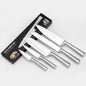 5 Piece Stainless Steel Kitchen Knife Set, Ergonomic Hollow Handle Design, Household Chef Knife for Chopping Carving Slicing