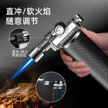 HONEST Double Flame Welding Gun Gas Torch Lighter Safety Lock Switch Jet Fire Open Fire Switching BBQ Kitchen Cigar Lighters