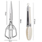 Extended Stainless Steel Kitchen Scissors Heavy-duty Barbecue Scissors Steak Shears,Multi-purpose Chicken Bone Scissors