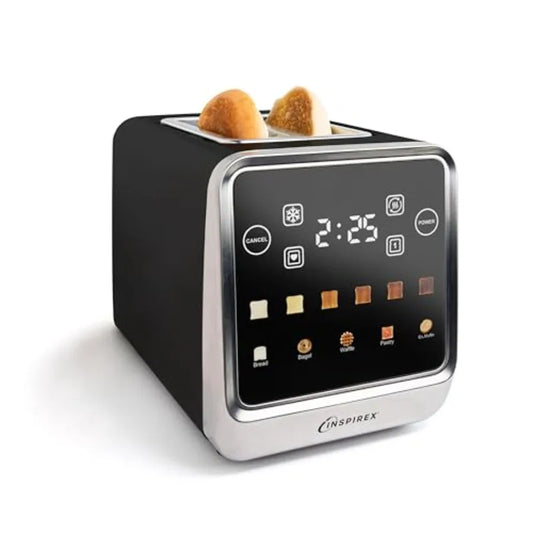 Touch Screen Toaster - 2 Extra Wide Slots - 5 Bread Types and 6 Browning Levels - Defrost Reheat Favorite Single Slot