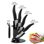 Ceramic Knives Set Kitchen knives 3 4 5 6 inch Chef knife +peeler with holder white zirconia blade Multi-color Handle
