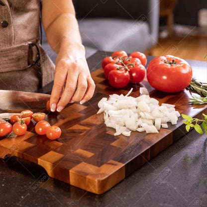 WXCOO Cutting Board Wood Kitchen Tools Double-sided Vegetable Chopping Board for Fruit and Vegetables Home Kitchen
