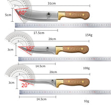 1/3 set kitchen butcher knife set, with leather sheath, stainless steel bone remover, kitchen knife for cutting meat and cooking