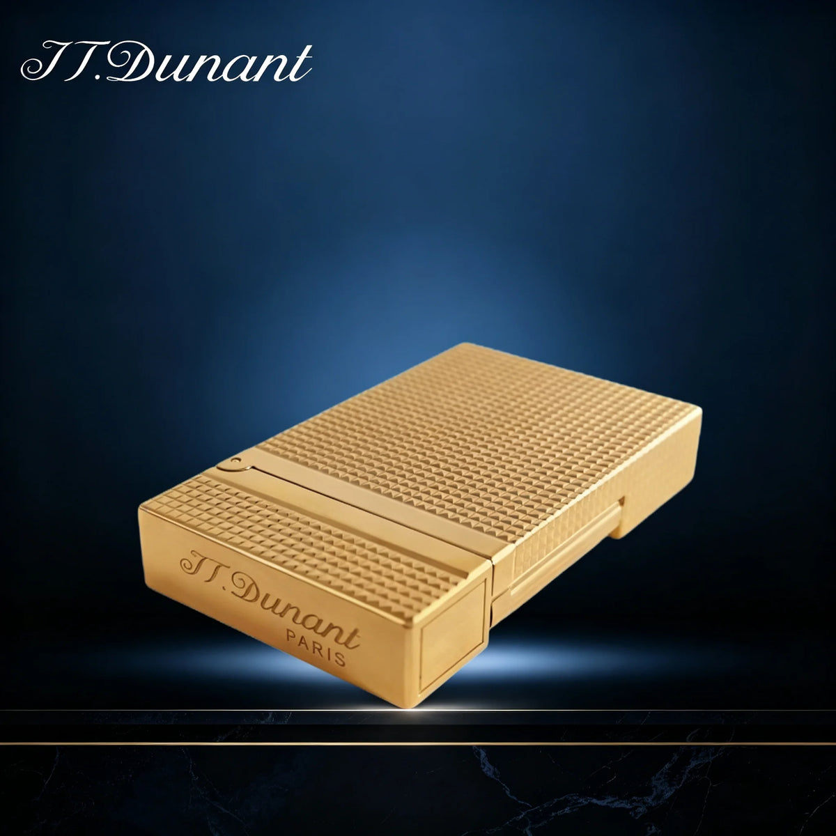 JT.Dunant Lighter Ding Sound Brass Metal Refillable Butane Cigar Cigarette Lighters Fuel Men Smoking Accessory