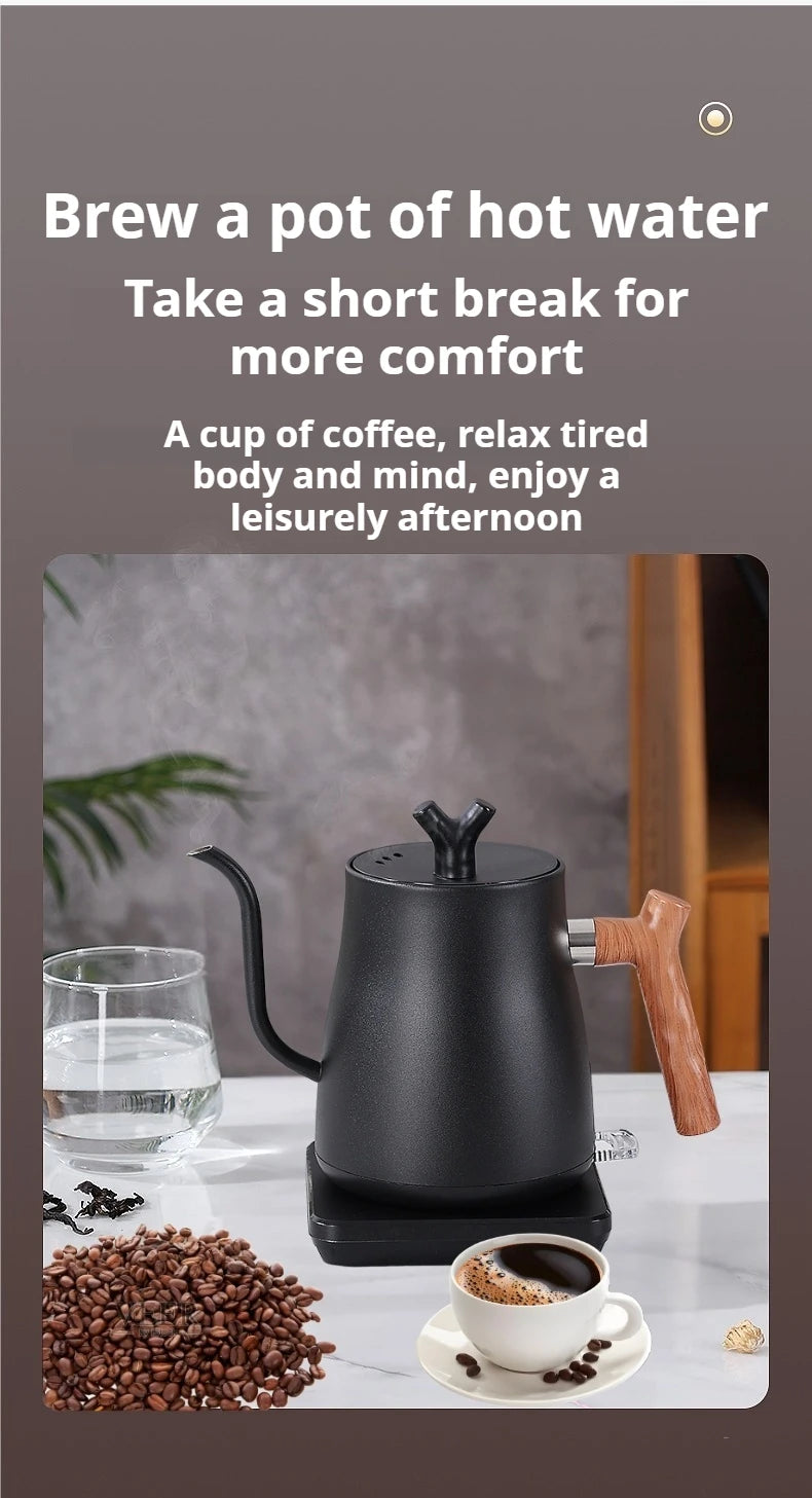 V60 1000W Fast Electric Kettle, 1L Capacity, 304 Stainless Steel, One-Touch Boil & Dry Burn Protection