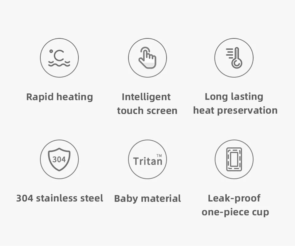 Portable Electric Kettle 12v/24v Smart Car Heating Cup Touch Screen Thermal Mug 450ml Car Heating Mug Temperature Adjustable
