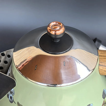 1.7L Vintage Wooden Grain Electric Kettle 304 Stainless Steel Boiling Water Kettle Temperature Control Electric Teapot 220V