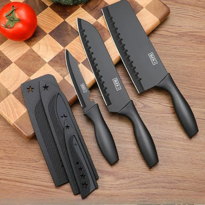 Kitchen Knife set Stainless steel Fixed blade Household Kitchen Cooking Tools Sharp Cutting Meat and Fruit knife