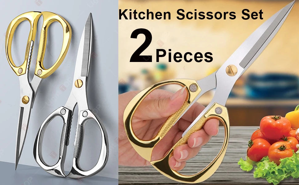 NEW Extended Kitchen Scissors Stainless Steel Chicken Bone Scissors Multi-functional BBQ Meat Cutting Scissor Knife for Kitchen
