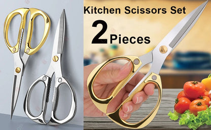 NEW Extended Kitchen Scissors Stainless Steel Chicken Bone Scissors Multi-functional BBQ Meat Cutting Scissor Knife for Kitchen