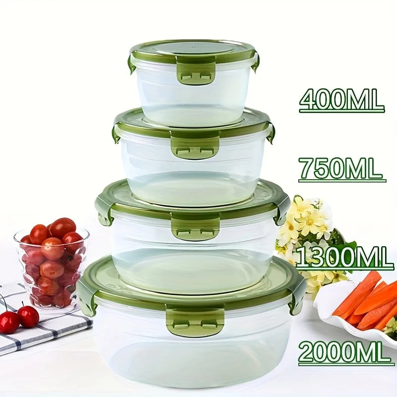 Vibrant 8-Piece Food Storage Set! Microwave-Safe Purple & Green Containers - Perfect for Meal Prep, Picnics & Fresh Storage.