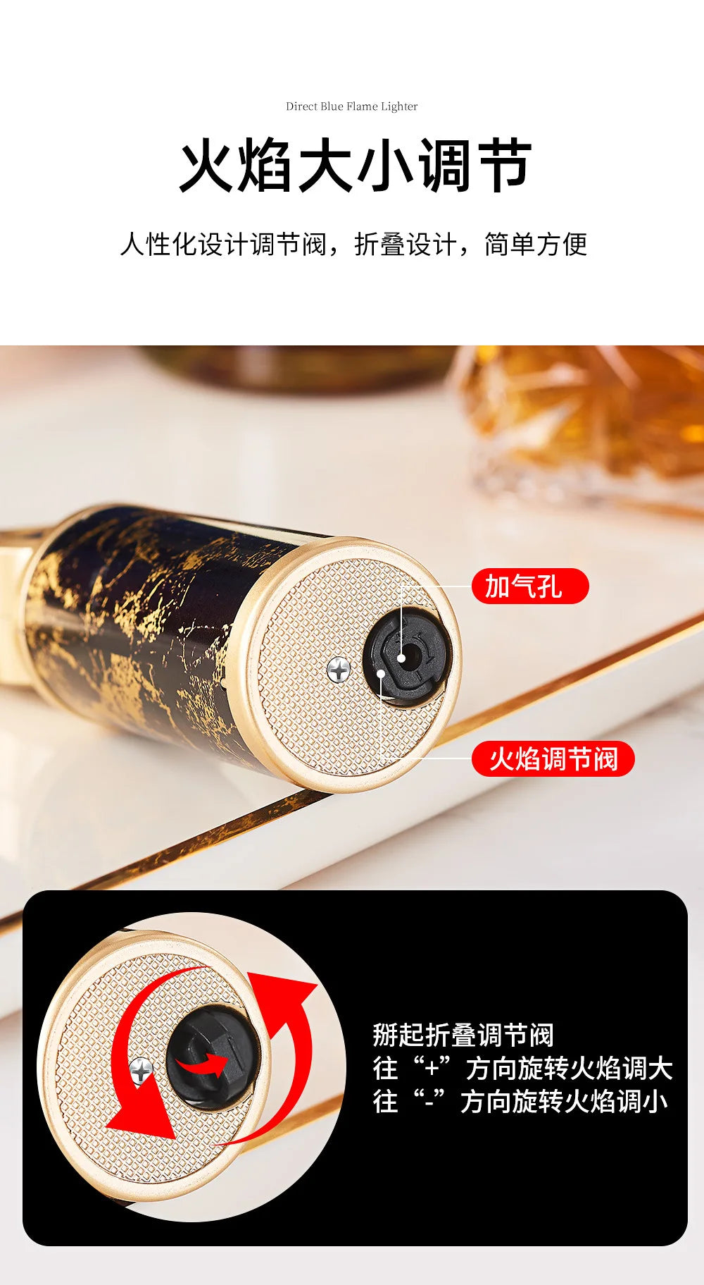 JOBON Metal Windproof Cigar Lighter Camping Kitchen BBQ Baking Tool Welding Gun Turbine Torch Lighters smoke accesoires
