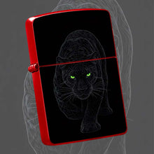 Stylish Stealth Panther Themed Portable Igniter, Fits Daily Outings, Outdoor Camping, Business Gifting Scenarios, Striking Bright Green Eyes With Dim Line Art Builds Strong Night Vibe, Blends Practicality And Unique Taste, Pe