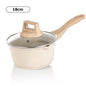 DONNOR 2.5Qt Sauce Pan With Lid Nonstick Granite Saucepan for All Stove Top Sauce Soup Pot Milk Pan with Pour Spouts JT281