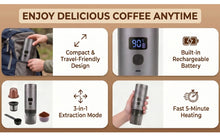 2026 New Upgrade 3 In 1 Portable Coffee Maker, Rechargeable, Fast Heating | 2600mAh Capacity Battery, Long Lasting, Compatible