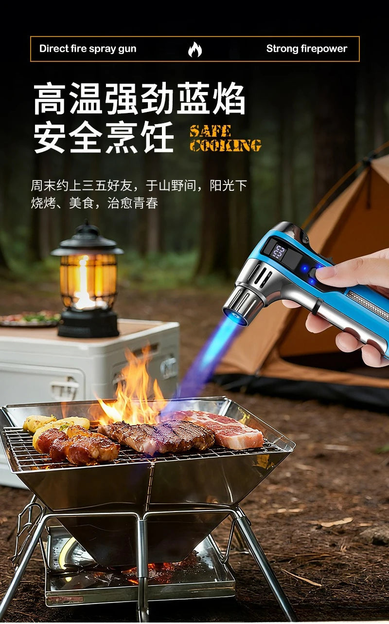 Outdoor Camping BBQ Electronic Lighter Point Moxibustion Special High Temperature Strong Continuation Kitchen Jet Gun