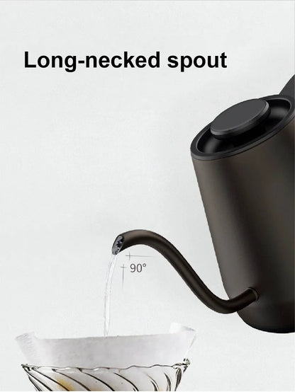 Home Electric Kettle 800ml Gooseneck Jug Hand brew Coffee Pot Thermo Pot Temperature-Control Heating Water Bottle Smart Teapot