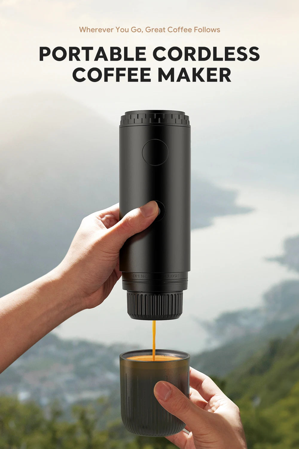 I Cafilas Compact Portable Nespresso Dolce Gusto Coffee Machine 3-in-1 Travel-Friendly Outdoor Powdered Coffee Maker for Adventures