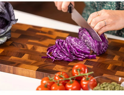 1pc Large Wood Board - Heavy-Duty Wood Grain Chopping Board, Large Leaf Camellia Tree Wood  for Meat, Cheese, Vegetables, Bread