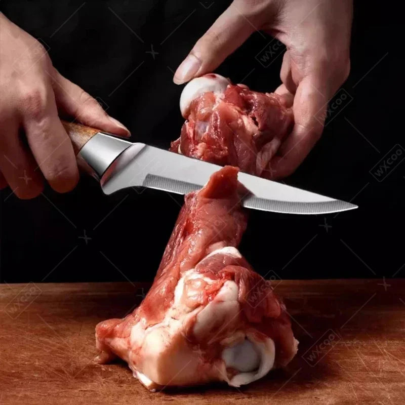 WXCOO Kitchen Knife Japanese Meat Cutting Knife Cleaver Butcher Knife Pork Boning Knife Shaving Knives with Cover