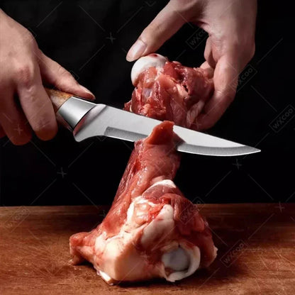WXCOO Kitchen Knife Japanese Meat Cutting Knife Cleaver Butcher Knife Pork Boning Knife Shaving Knives with Cover