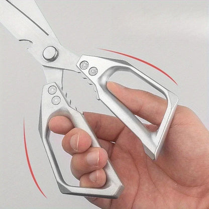 Extended Stainless Steel Kitchen Scissors Heavy-duty Barbecue Scissors Steak Shears,Multi-purpose Chicken Bone Scissors