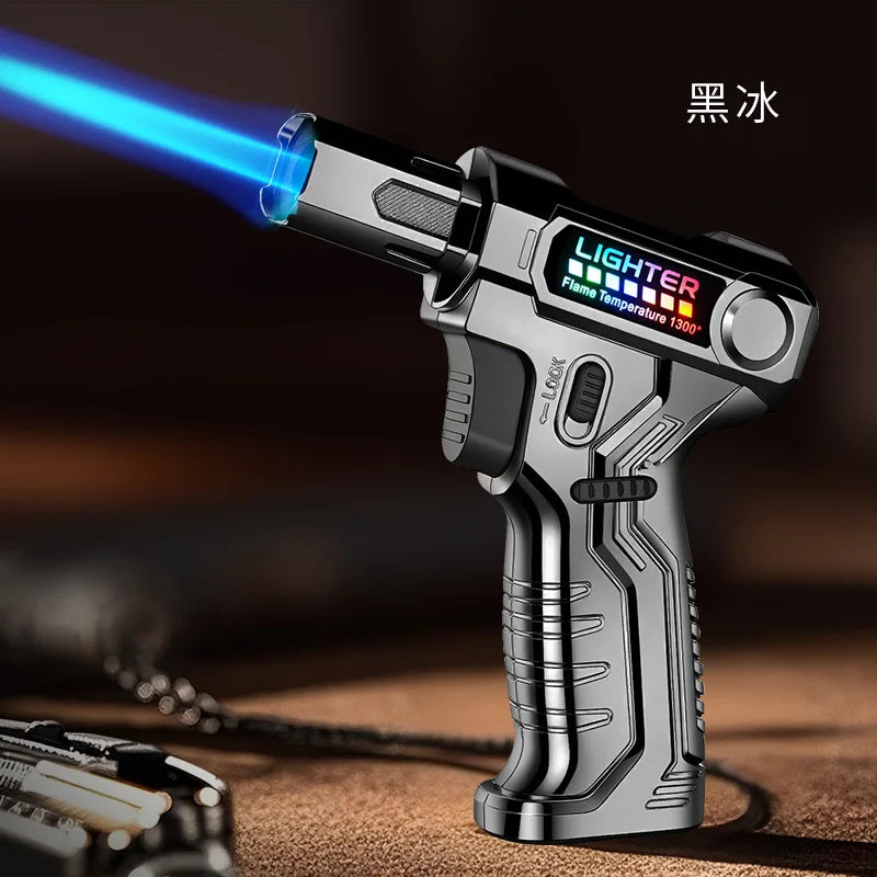 1300° High Temperature Windproof Flame Welding Gun Butane Gas Lighter Safety Lock Fire Switch Kitchen Cigar USB Electric Lighter