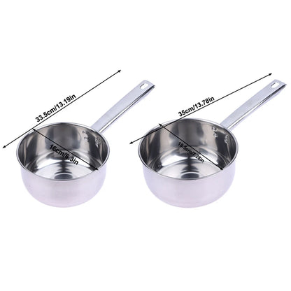 Stainless Steel Water Ladle Pan Pot Thickening Non-stick Suop Pan With Handle Or Plastic Ladle Household Kitchen Gadgets〔CC11〕
