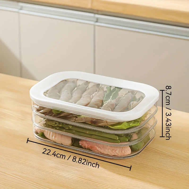 Meat Container for Fridge, Stackable Cold Cuts Storage Containers with Clear Lids for Deli Meat, Bacon, Cheese & Meal Prep