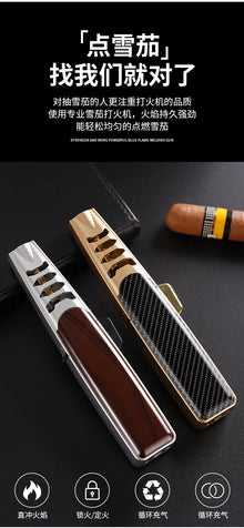 1300° High Power Welding Gun Windproof Turbine Butane Gas Lighter Safety Lock Switch Outdoor BBQ Kitchen Cigar Lighters Smoking
