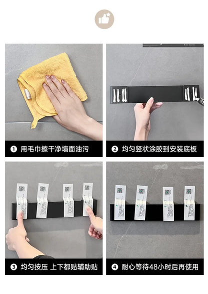 Wall-Mounted Kitchen Knife Holder No Punching Stainless Steel Storage Rack for Home Use 304 Steel Knife Insertion Rack