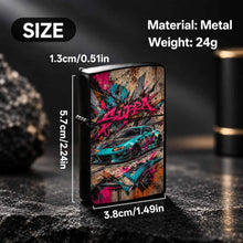 Trendy Graffiti Style Mk4 Themed Portable Lighter, Unique Street Art Coating Fashion Accessory, Ideal For Daily Carrying To Light Scented Candles, Outdoor Bonfires, Birthday Parties, Creative Practical Gift For Car Enthusiast