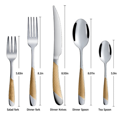 30pcs Diamond Star Cutlery Set Dinner Knife/Fork/Spoon Included for Women Wedding Party Table Setting Christmas Gift