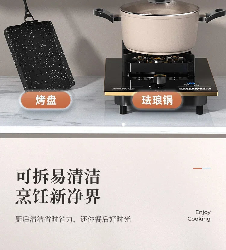 New for home kitchens Large Flame Single Burner Gas Stove for Natural LPG, with Cooktop gas cooker