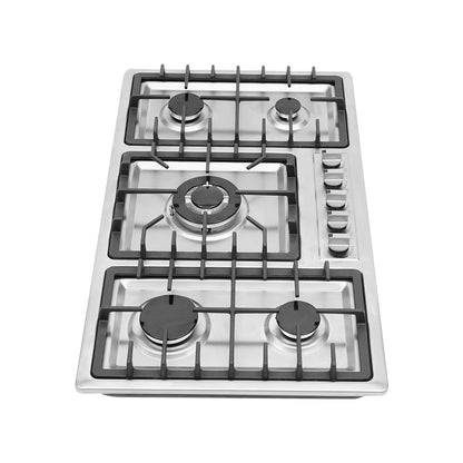 5 Burner Built-in Gas Cooktop Stainless Steel Gas Propane 83*47cm To Clean Gas Cooking Natural Gas Built-In Installation Precise