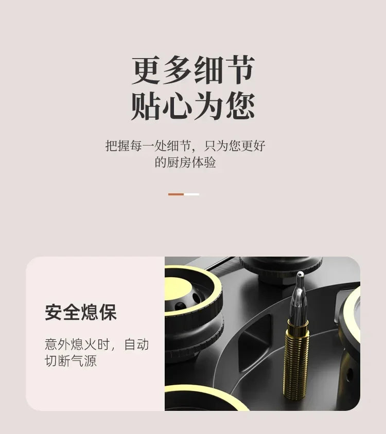 New for home kitchens Large Flame Single Burner Gas Stove for Natural LPG, with Cooktop gas cooker