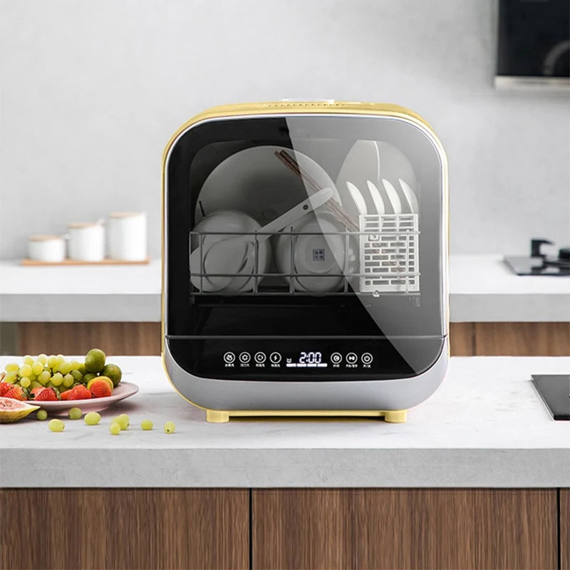 Stand-alone dishwasher automatic household desktop mini small intelligent dishwashing machine free installation