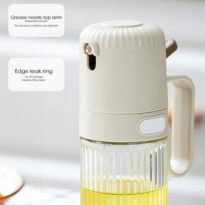 Glass Oil Sprayer Bottle,250ML Cooking Oil Dispenser Bottle For Kitchen Portable Reusable Bottles，For Air Fryer , Kitchen