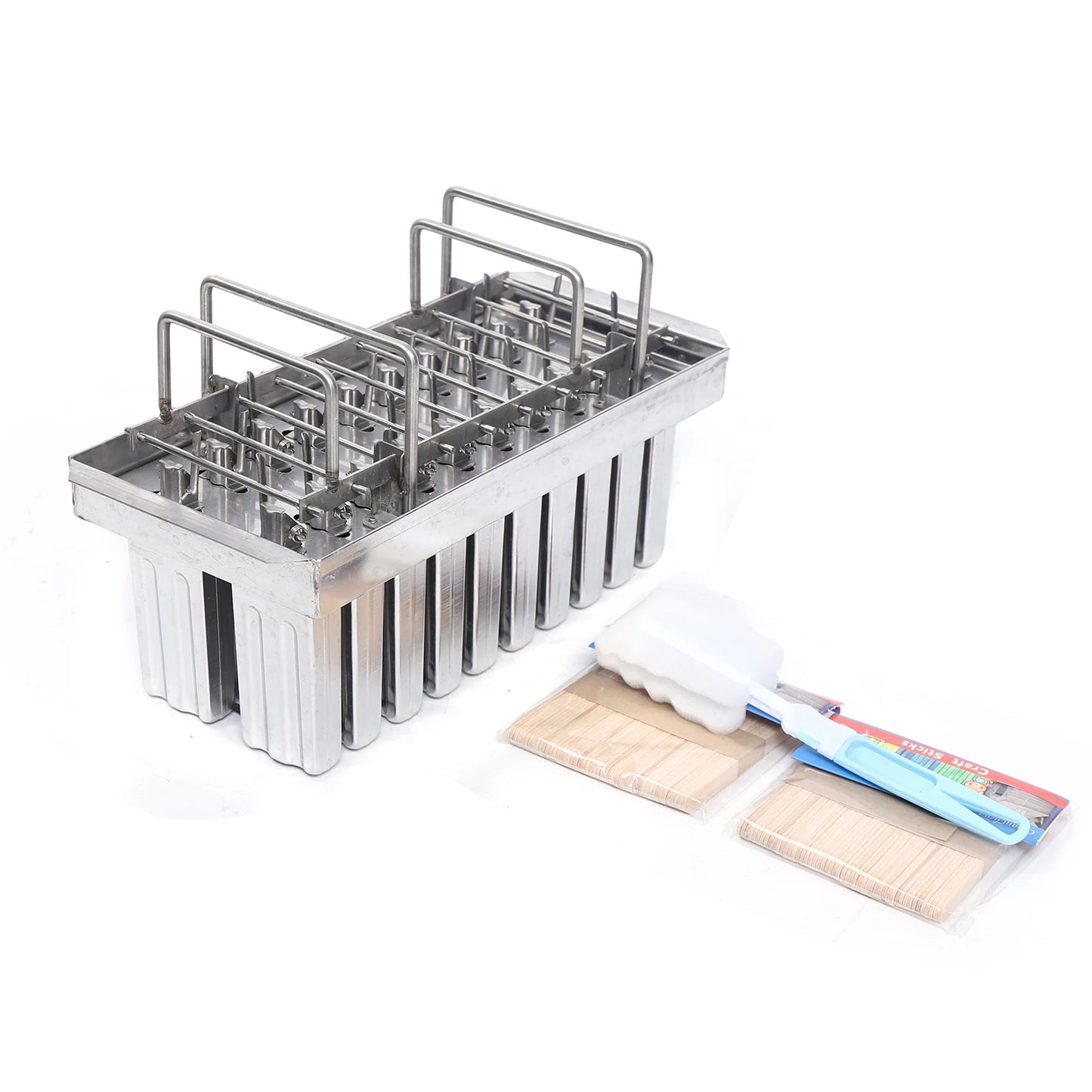 Large Capacity Ice Pop Mold for 20 Ice Cream, Food-Grade Stainless Steel, Space-Saving Design, Easy to Clean, Perfect for