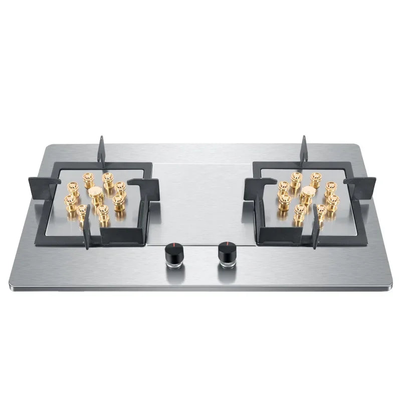 2025 419D 7.0KW Stainless Steel Double-head Fierce Stove /Household  Embedded Dual-Purpose Natural Liquefied Gas Stove