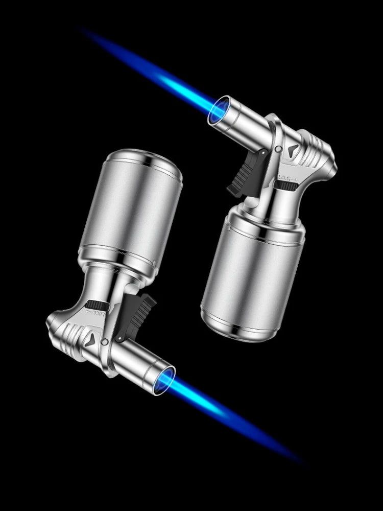 Butane Torch Gas Lighter Windproof Metal Inflatale Smoking Accessories and Outdoor Cigar Ignition Tool High Flame Flamethrower