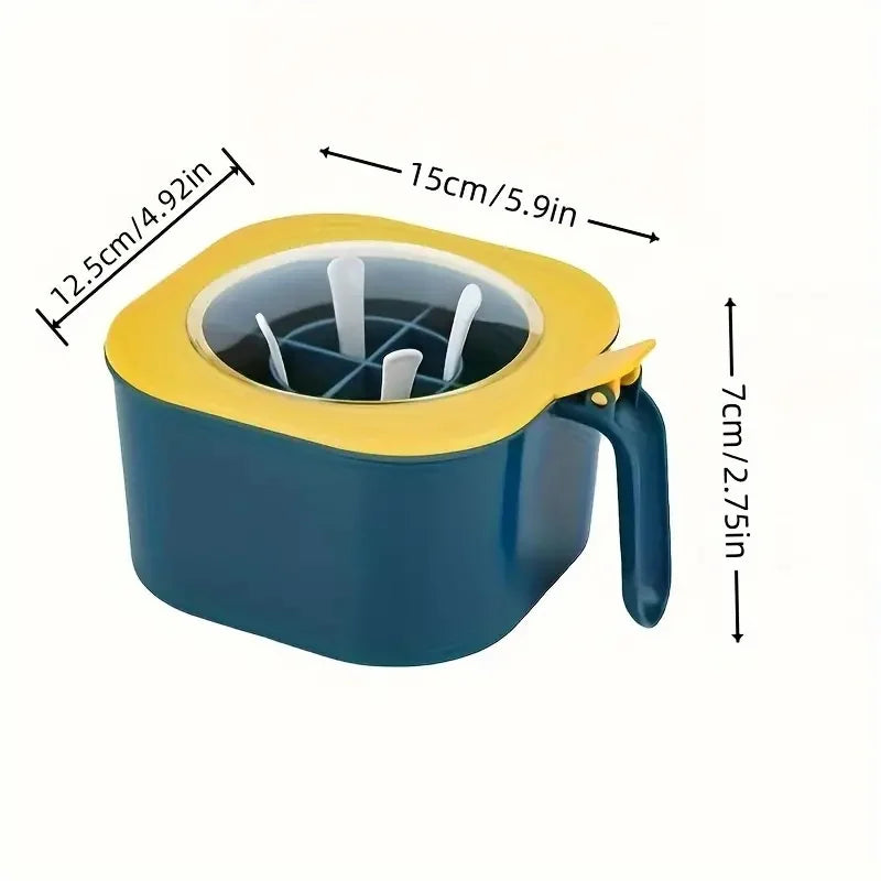 A 4-In-1 Large Capacity Seasoning Box with a Lid And Spoons Comes with Four Spoons for in The Home Kitchen for Salt Containers