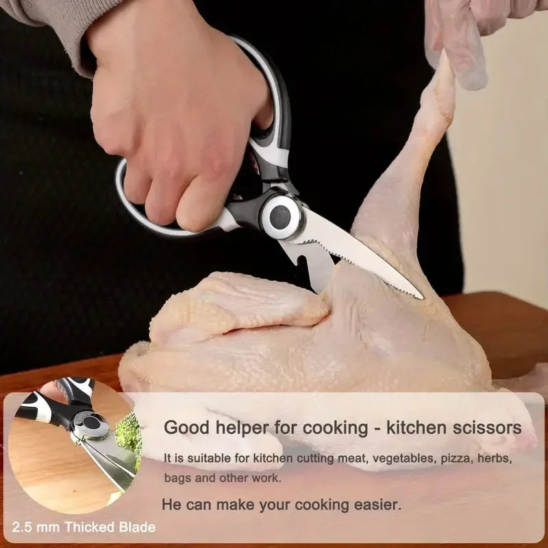 1-Pack Heavy Duty Scissors - Thanksgiving Cooking Prep for Poultry Shears & Kitchen Multi-Task Tool
