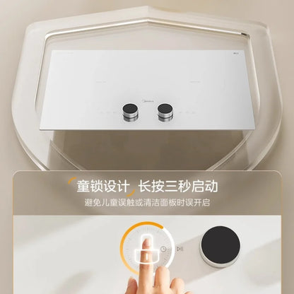 Household Dual - Burner Induction Cooktop, 3500W High Power Built in, Timing & Waterproof Multi - Functional Electric Stove