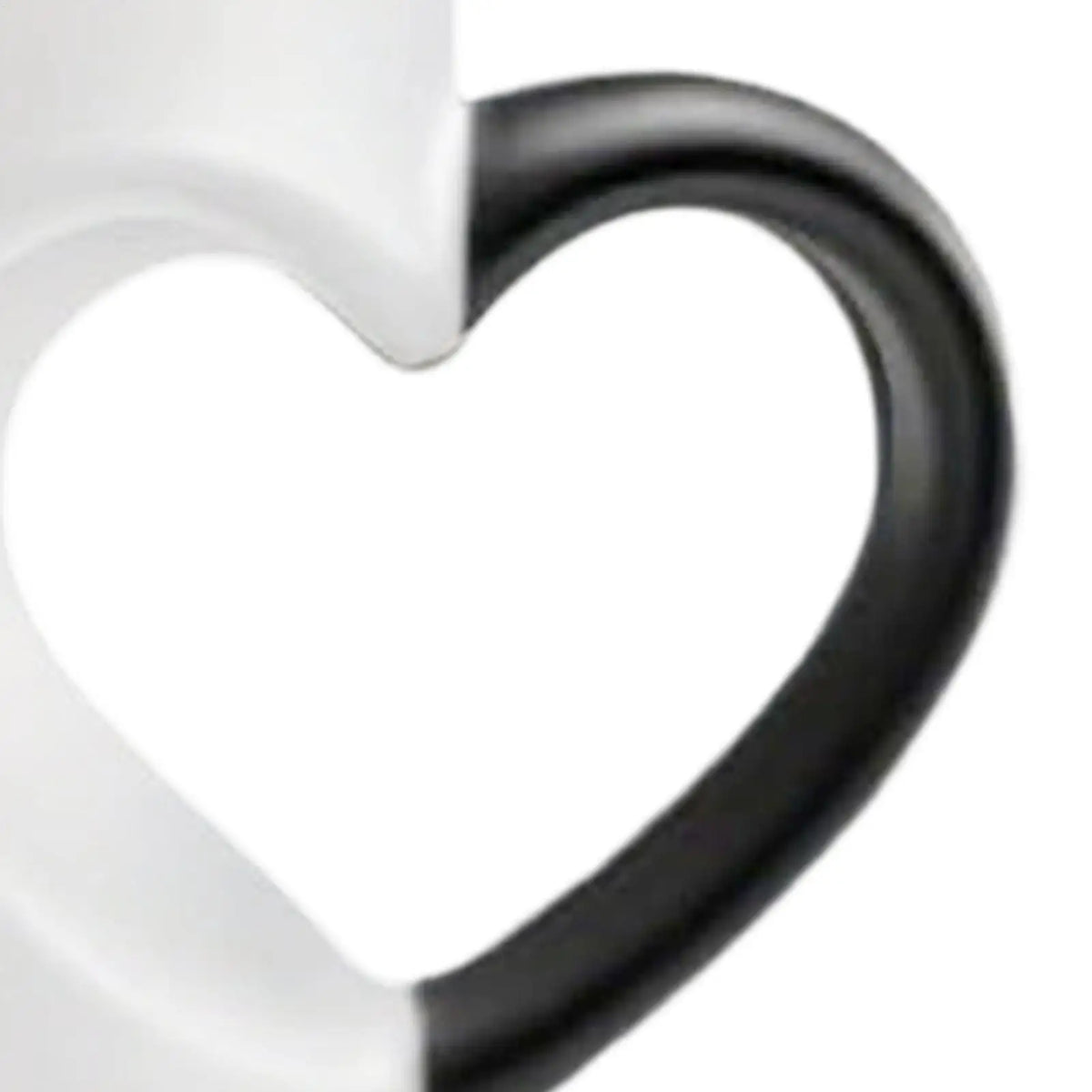 Heat Sensitive Color Changing Magic Mug with Romantic Heart Handle Cute Gift for Birthday Anniversary Valentine's Day Coffee Cup