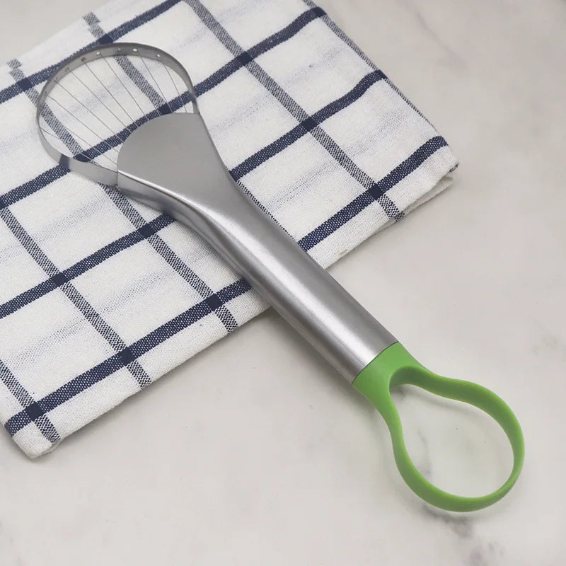 Avocado Slicer 2 In 1 Stainless Steel Avocado Cutter Peeler Knife Pitaya Kiwi Slicer Peeler Kitchen Gadget Fruit Vegetable Tools