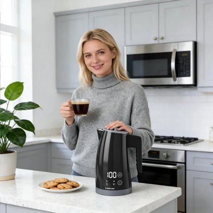 1.25L Electric Kettle Temperature Control, 1200W Fast Boil Electric Tea Kettle, Digital LED Display, 304 Stainless Steel Inner, Auto Shut Off, 2Hour Keep Warm, Hot Water Boiler For Coffee & Tea