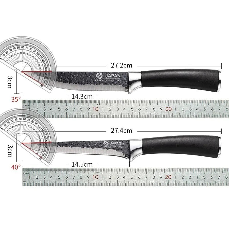 1/2-piece Kitchen Knife Set Japanese Stainless Steel Kitchen Knives With Nonslip Handles Sharp For Meat Cutting And Bone Removal