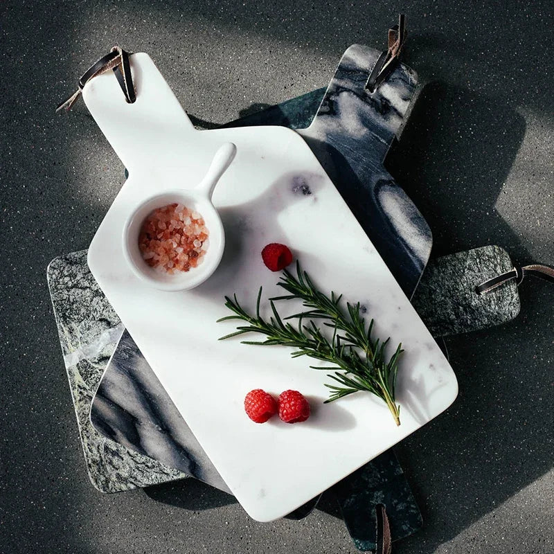 Marble Cutting Board Multi-Use Dessert & Cheesecake Tray Bread Chopping Board Stylish Fruit Storage Kitchen Tool