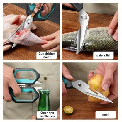 Kitchen scissors Household kitchen multi-purpose chicken killing fish scissors Sharp food grade barbecue scissors Kitchen tools